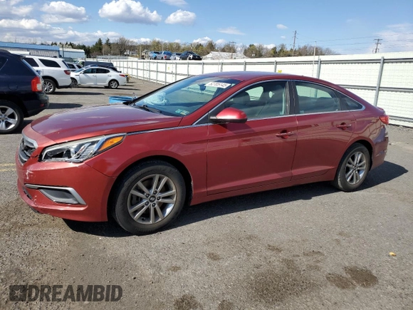 2016 Hyundai Sonata 2.4L with VIN 5NPE24AF2GH292743, listed as a Copart auction lot 52705145 with 41,948 mi miles and Salvage Title. Bid and sale history available at carsss.com. Image 1.