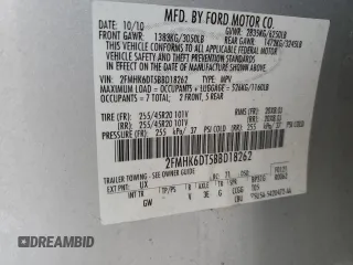 2011 Ford Flex Limited w/Ecoboost with VIN 2FMHK6DT5BBD18262, listed as a Copart auction lot 83993924 with 122,271 mi miles and Salvage Title. Bid and sale history available at carsss.com. Image 14.