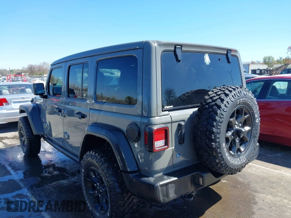 2022 Jeep Wrangler Unlimited Sport S with VIN 1C4HJXDG1NW200793, listed as a IAAI auction lot 41810817 with 35,212 mi miles. Bid and sale history available at carsss.com. Image 14.