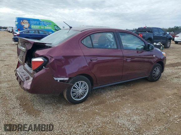 2021 Mitsubishi Mirage G4 ES with VIN ML32FUFJ0MHF03247, listed as a Copart auction lot 45087385 with 77,568 mi miles and Non Repairable. Bid and sale history available at carsss.com. Image 3.