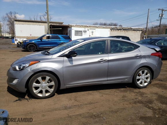 2012 Hyundai Elantra GLS with VIN KMHDH4AE7CU316094, listed as a Copart auction lot 51986305 with 89,930 mi miles and Salvage Title. Bid and sale history available at carsss.com. Image 1.