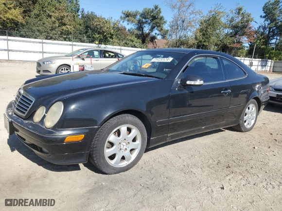 2002 Mercedes-Benz CLK-Class with VIN WDBLJ65GX2F199074, listed as a Copart auction lot 75226124 with 0 mi miles and Clean Title. Bid and sale history available at carsss.com. Image 1.
