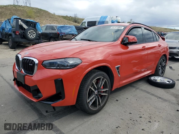 2023 BMW X4 M z VIN 5YM23EC03P9R13535, wystawiony jako Copart lot #54141864 z przebiegiem 7 779 mil mil oraz Szkoda całkowita • Salvage title. Historia ofert i sprzedaży dostępna na DreamBid. Obrazek 1.