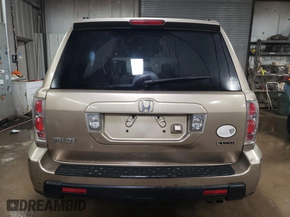 2006 Honda Pilot EX-L with VIN 2HKYF18796H516751, listed as a Copart auction lot 44558685 with 141,576 mi miles and Salvage Title. Bid and sale history available at DreamBid. Image 6.