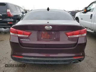 2017 Kia Optima LX with VIN 5XXGT4L35HG166544, listed as a Copart auction lot 43211275 with 124,274 mi miles and Clean Title. Bid and sale history available at carsss.com. Image 6.