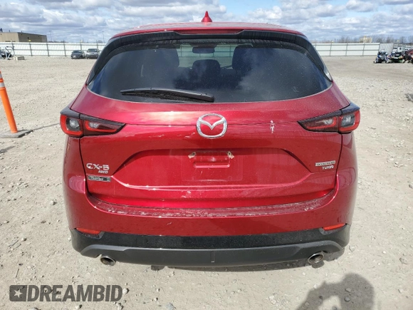 2022 Mazda CX-5 2.5 Turbo with VIN JM3KFBAY4N0547987, listed as a Copart auction lot 52541315 with 9,652 mi miles and Salvage Title. Bid and sale history available at carsss.com. Image 6.
