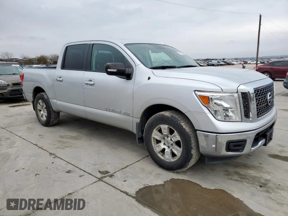 2018 Nissan Titan SV with VIN 1N6AA1EK7JN502927, listed as a Copart auction lot 47693425 with 95,309 mi miles and Salvage Title. Bid and sale history available at carsss.com. Image 4.