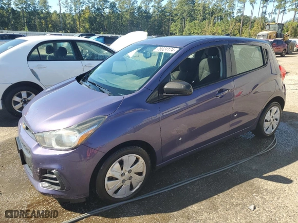 2016 Chevrolet Spark LS with VIN KL8CA6SA4GC576209, listed as a Copart auction lot 76024174 with 147,757 mi miles and Salvage Title. Bid and sale history available at carsss.com. Image 1.