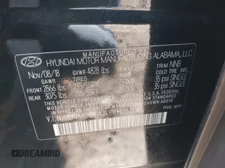 2019 Hyundai Santa Fe Ultimate with VIN 5NMS53AA8KH062025, listed as a IAAI auction lot 41707732 with 84,280 mi miles. Bid and sale history available at carsss.com. Image 9.