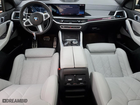 2024 BMW X6 xDrive40i with VIN 5UX33EX05R9T73095, listed as a Copart auction lot 42754435 with 53,885 mi miles and Salvage Title. Bid and sale history available at carsss.com. Image 8.