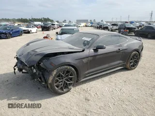 2022 Ford Mustang Mach 1 with VIN 1FA6P8R08N5552160, listed as a Copart auction lot 43797845 with 22,187 mi miles and Salvage title. Bid and sale history available at DreamBid. Image 1.