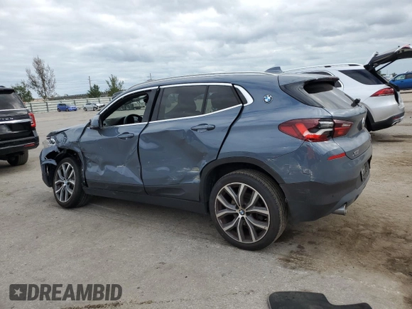 2023 BMW X2 xDrive28i with VIN WBXYJ1C07P5V54492, listed as a Copart auction lot 80983664 with 24,178 mi miles and Salvage Title. Bid and sale history available at carsss.com. Image 2.