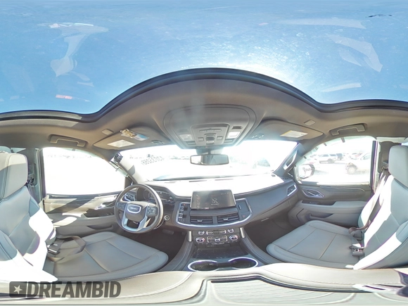 2023 GMC Yukon XL SLT with VIN 1GKS2GKD5PR349418, listed as a Copart auction lot 43635255 with 37,163 mi miles and Salvage Title. Bid and sale history available at DreamBid. Image 14.
