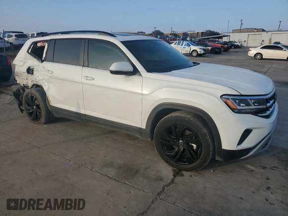 2023 Volkswagen Atlas SE with VIN 1V2JP2CA7PC524835, listed as a Copart auction lot 44734285 with 23,947 mi miles and Salvage title. Bid and sale history available at DreamBid. Image 4.