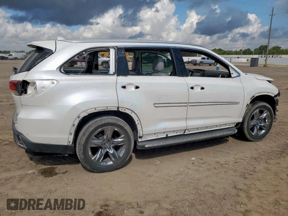 2019 Toyota Highlander Limited с VIN 5TDDZRFH7KS720789, выставлен на аукционе Copart как лот 62322695 с пробегом 51 095 миль миль и Списание • Salvage title. История ставок и продаж доступна на DreamBid. Изображение 3.