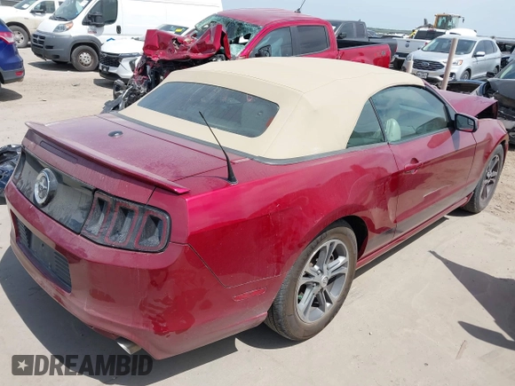 2014 Ford Mustang V6 with VIN 1ZVBP8EM7E5238529, listed as a IAAI auction lot 42045029 with 129,785 mi miles and . Bid and sale history available at DreamBid. Image 4.