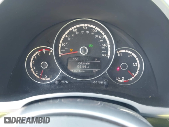 2014 Volkswagen Beetle 2.5L with VIN 3VWJX7AT7EM608634, listed as a IAAI auction lot 41783090 with 139,106 mi miles and . Bid and sale history available at DreamBid. Image 15.