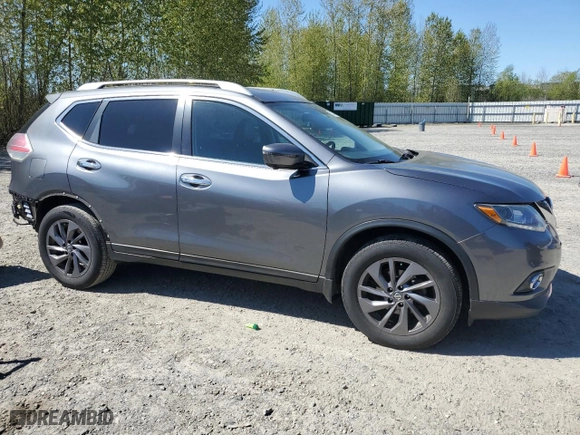 2016 Nissan Rogue SV with VIN 5N1AT2MV9GC858231, listed as a Copart auction lot 53361125 with 98,626 mi miles and Salvage Title. Bid and sale history available at carsss.com. Image 4.