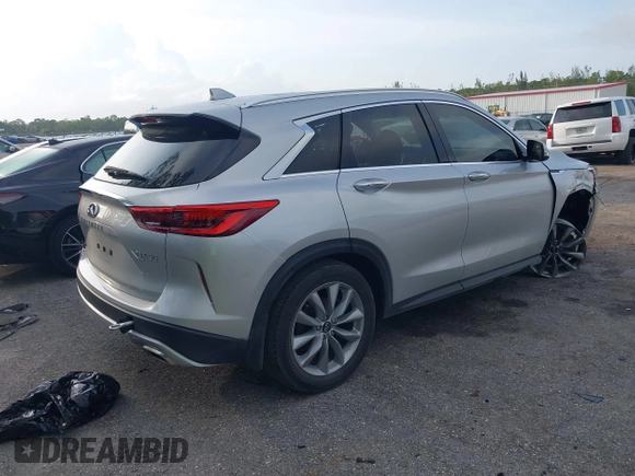 2021 Infiniti QX50 Luxe with VIN 3PCAJ5BA7MF105890, listed as a IAAI auction lot 42346569 with 26,784 mi miles and . Bid and sale history available at DreamBid. Image 4.