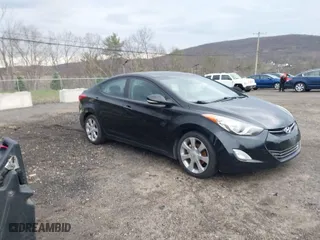2012 Hyundai Elantra GLS with VIN KMHDH4AE6CU187099, listed as a IAAI auction lot 42037800 with 107,046 mi miles. Bid and sale history available at carsss.com. Image 1.