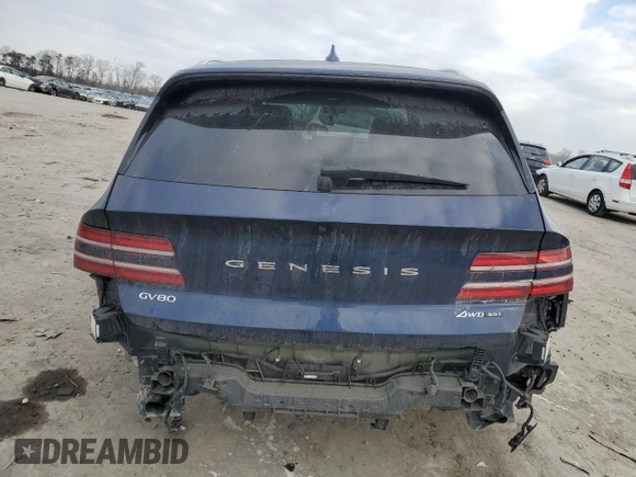 2022 Genesis GV80 Advanced Plus z VIN KMUHCESC4NU079619, wystawiony jako Copart lot #41992085 z przebiegiem 91 175 mil mil oraz Szkoda całkowita • Salvage title. Historia ofert i sprzedaży dostępna na DreamBid. Obrazek 6.