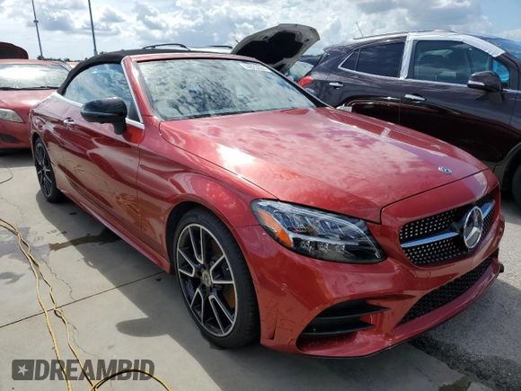 2021 Mercedes-Benz C 300 with VIN W1KWK8DB4MG068481, listed as a Copart auction lot 74023024 with Not Provided miles and Salvage Title. Bid and sale history available at DreamBid. Image 4.