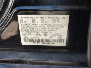2004 Nissan Maxima SE z VIN 1N4BA41E64C893745, wystawiony jako IAAI lot #41675717 z przebiegiem Nie podano mil oraz . Historia ofert i sprzedaży dostępna na DreamBid. Obrazek 9.