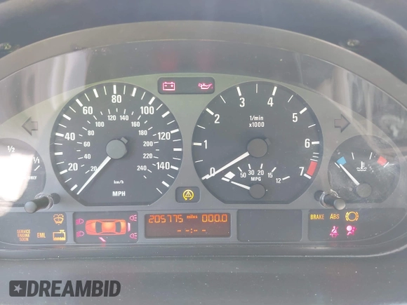 2004 BMW 3 Series 325i with VIN WBAEV33404KL63641, listed as a IAAI auction lot 42546413 with 205,775 mi miles and . Bid and sale history available at DreamBid. Image 7.