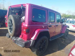 2021 Jeep Wrangler Unlimited Sahara with VIN 1C4JJXP63MW863995, listed as a IAAI auction lot 42037221 with 41,308 mi miles and . Bid and sale history available at DreamBid. Image 4.