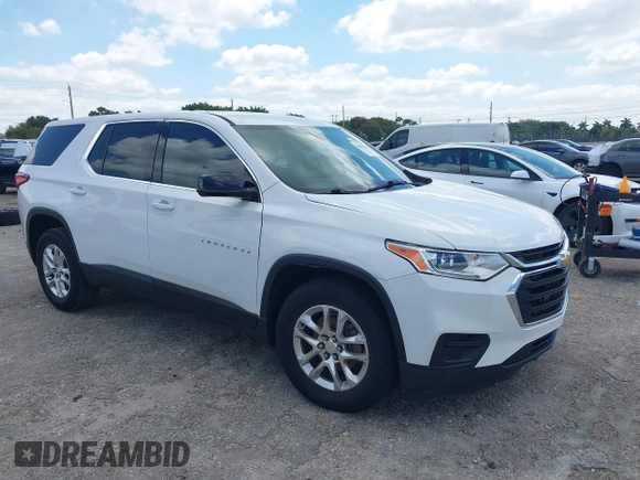 2020 Chevrolet Traverse LS with VIN 1GNERFKW5LJ126120, listed as a IAAI auction lot 42003108 with 30,420 mi miles. Bid and sale history available at carsss.com. Image 1.