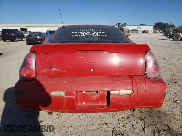 2004 Chevrolet Monte Carlo SS with VIN 2G1WX12K349204919, listed as a Copart auction lot 75676054 with 108,903 mi miles and Salvage Title. Bid and sale history available at carsss.com. Image 6.