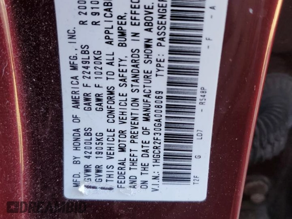 2016 Honda Accord LX with VIN 1HGCR2F30GA008069, listed as a Copart auction lot 49627865 with Not Provided miles and Salvage Title. Bid and sale history available at DreamBid. Image 14.