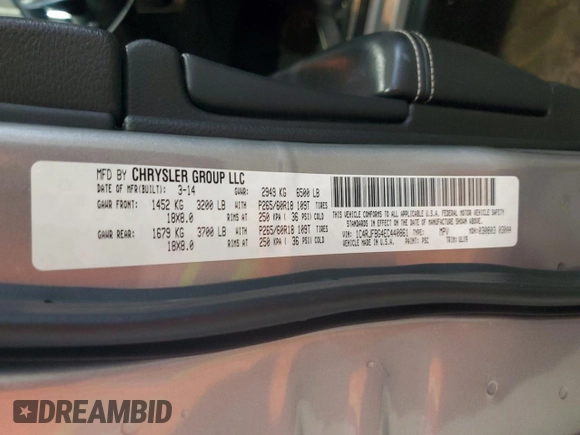 2014 Jeep Grand Cherokee Limited with VIN 1C4RJFBG4EC440861, listed as a Copart auction lot 45086465 with 66,456 mi miles and Salvage Title. Bid and sale history available at DreamBid. Image 14.