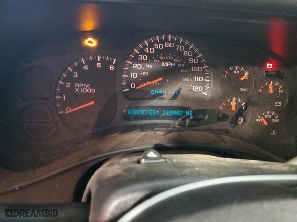 2003 GMC Sierra 1500 SLE with VIN 2GTEC19T231277791, listed as a Copart auction lot 83574294 with 249,982 mi miles and Salvage Title. Bid and sale history available at carsss.com. Image 9.