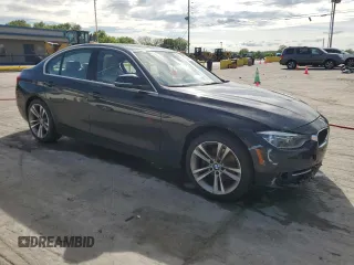 2017 BMW 3 Series 330i with VIN WBA8B9G37HNU53691, listed as a Copart auction lot 54612825 with 107,287 mi miles and Salvage Title. Bid and sale history available at carsss.com. Image 4.