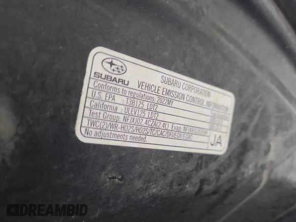 2022 Subaru Ascent Limited with VIN 4S4WMAMD5N3469295, listed as a IAAI auction lot 42642970 with 108,535 mi miles and . Bid and sale history available at DreamBid. Image 32.