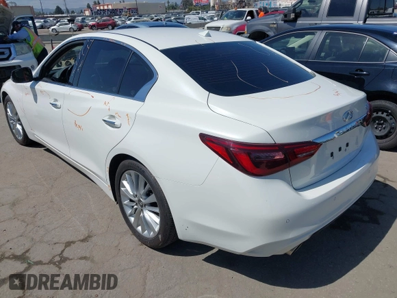 2024 Infiniti Q50 Luxe with VIN JN1EV7BP5RM601925, listed as a IAAI auction lot 42261752 with 1,511 mi miles and . Bid and sale history available at DreamBid. Image 3.