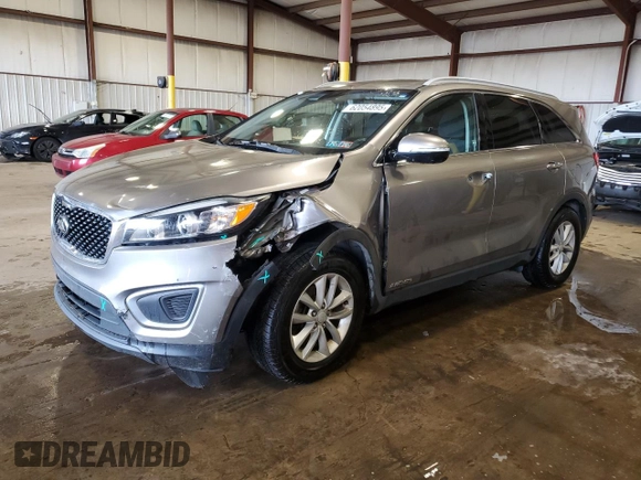 2016 Kia Sorento LX with VIN 5XYPGDA54GG162228, listed as a Copart auction lot 62054895 with 110,687 mi miles and Salvage title. Bid and sale history available at DreamBid. Image 1.