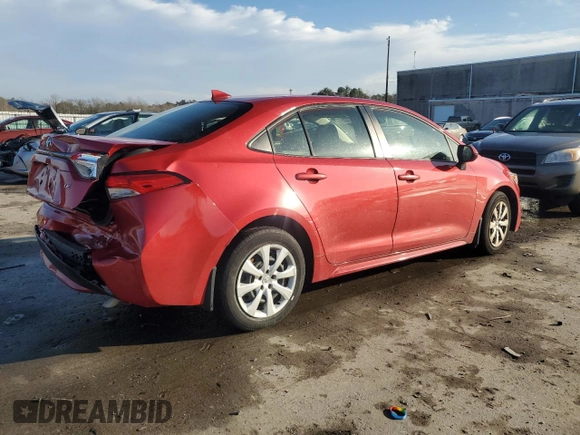 2021 Toyota Corolla LE with VIN JTDEPMAEXMJ173222, listed as a Copart auction lot 44304305 with 74,331 mi miles and Salvage Title. Bid and sale history available at DreamBid. Image 3.