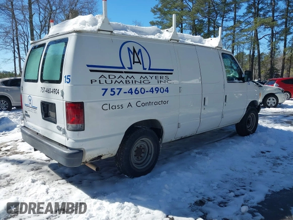 2007 Ford Econoline Cargo Commercial with VIN 1FTNE14WX7DB23318, listed as a IAAI auction lot 41560386 with 209,790 mi miles and . Bid and sale history available at DreamBid. Image 4.