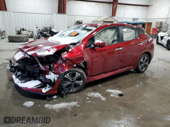 2021 Nissan LEAF SV Plus z VIN 1N4BZ1CV6MC554732, wystawiony jako Copart lot #86534494 z przebiegiem Nie podano mil oraz Szkoda całkowita • Salvage title. Historia ofert i sprzedaży dostępna na DreamBid. Obrazek 1.