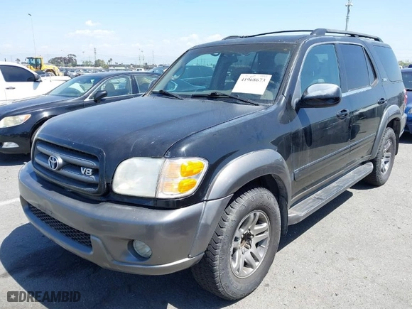 2004 Toyota Sequoia SR5 with VIN 5TDZT34A54S217565, listed as a IAAI auction lot 41968673 with 162,358 mi miles. Bid and sale history available at carsss.com. Image 6.