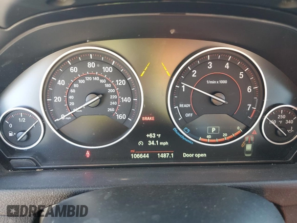 2016 BMW 3 Series 328i with VIN WBA8E9C5XGK648988, listed as a Copart auction lot 78431634 with 106,644 mi miles and Salvage Title. Bid and sale history available at DreamBid. Image 9.