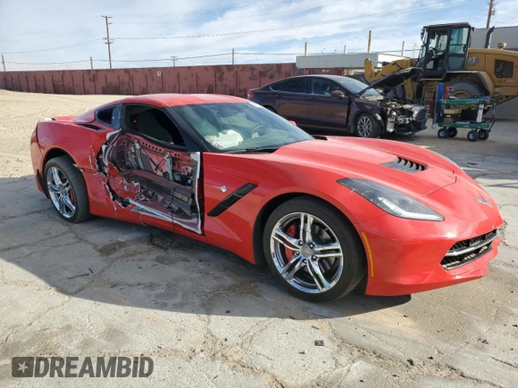 2017 Chevrolet Corvette 1LT with VIN 1G1YB2D74H5102117, listed as a Copart auction lot 41619615 with 28,631 mi miles and Salvage Title. Bid and sale history available at carsss.com. Image 4.
