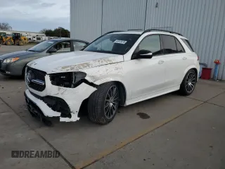 2020 Mercedes-Benz GLE 580 with VIN 4JGFB8GB4LA291185, listed as a Copart auction lot 45913475 with 46,608 mi miles and Salvage title. Bid and sale history available at DreamBid. Image 1.