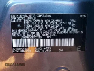 2014 Toyota RAV4 LE with VIN JTMZFREV5ED032229, listed as a Copart auction lot 44257075 with 126,301 mi miles and Salvage title. Bid and sale history available at DreamBid. Image 16.