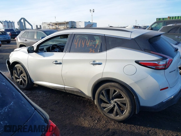 2017 Nissan Murano Platinum z VIN 5N1AZ2MH6HN188216, wystawiony jako IAAI lot #41442736 z przebiegiem 97 429 mil mil oraz . Historia ofert i sprzedaży dostępna na DreamBid. Obrazek 15.