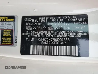 2011 Hyundai Genesis Coupe z VIN KMHHT6KD7BU054383, wystawiony jako Copart lot #59680965 z przebiegiem 101 832 mil mil oraz Szkoda całkowita • Salvage title. Historia ofert i sprzedaży dostępna na DreamBid. Obrazek 12.