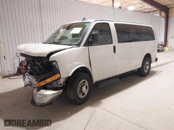 2019 Chevrolet Express Passenger LS with VIN 1GAWGEFG4K1200151, listed as a IAAI auction lot 41540721 with 111,873 mi miles and . Bid and sale history available at DreamBid. Image 2.