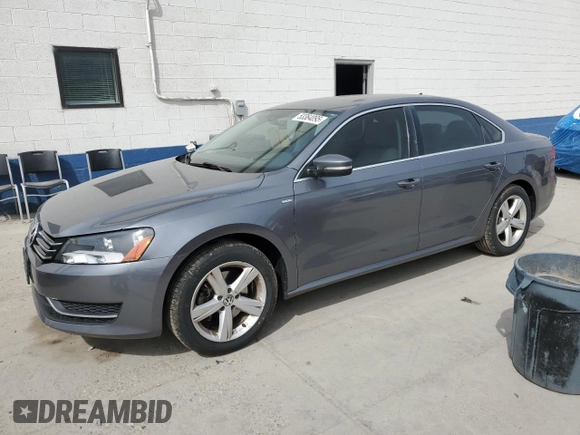 2014 Volkswagen Passat Wolfsburg Edition with VIN 1VWAS7A34EC040357, listed as a Copart auction lot 53364095 with 122,991 mi miles and Salvage title. Bid and sale history available at DreamBid. Image 1.